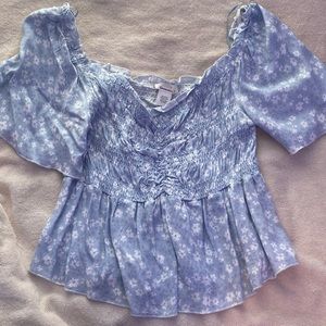 Blue floral Top